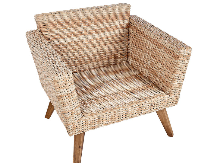 Vittoria Garden Lounge Set with Table 4 Seater PE Rattan Off-White