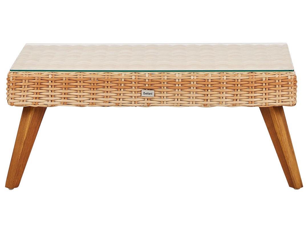 Vittoria Garden Lounge Set with Table 4 Seater PE Rattan Off-White