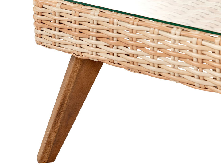 Vittoria Garden Lounge Set with Table 4 Seater PE Rattan Off-White