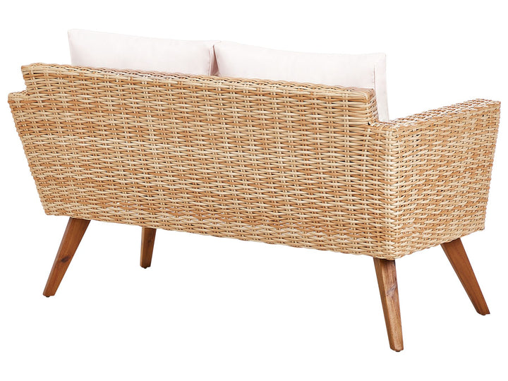 Vittoria Garden Lounge Set with Table 4 Seater PE Rattan Off-White