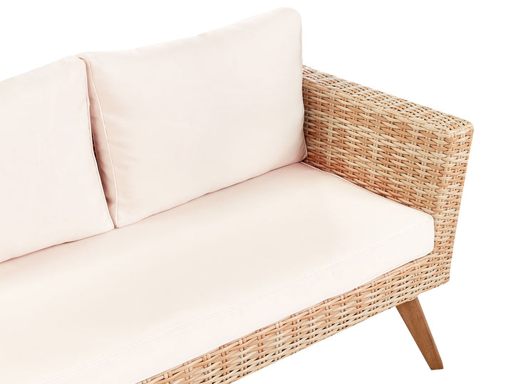 Vittoria Garden Lounge Set with Table 4 Seater PE Rattan Off-White