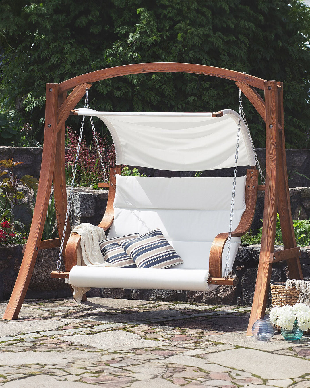 Aprilia Patio Swing Wood Brown