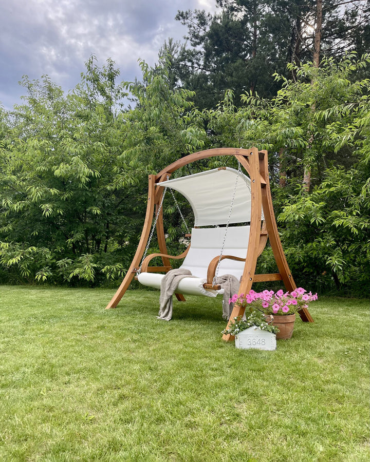 Aprilia Patio Swing Wood Brown
