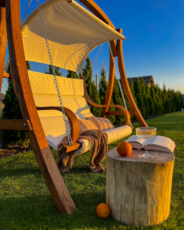 Aprilia Patio Swing Wood Brown