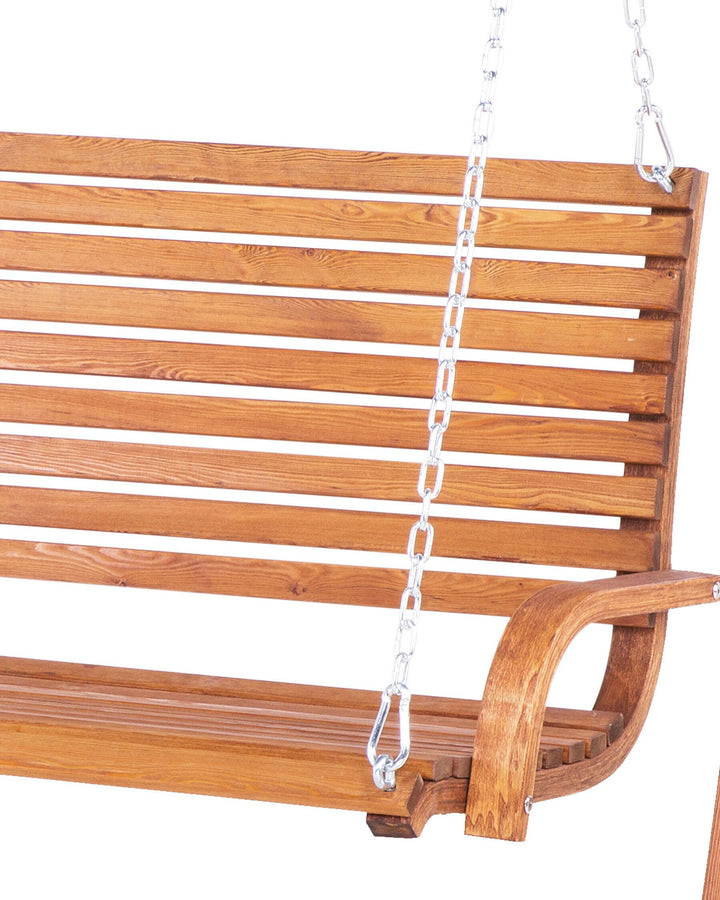 Andria Patio Swing Wood Brown
