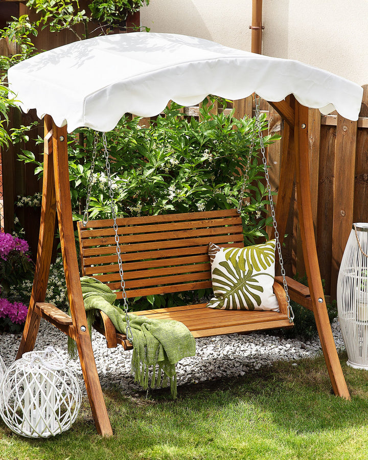 Andria Patio Swing Wood Brown