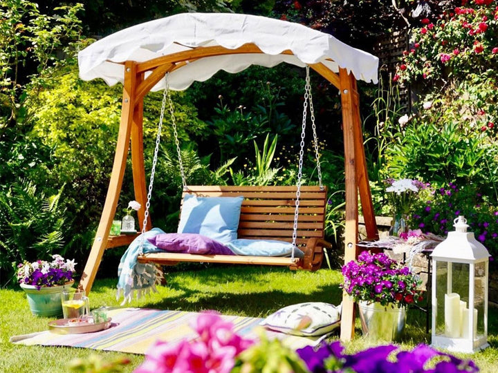 Andria Patio Swing Wood Brown