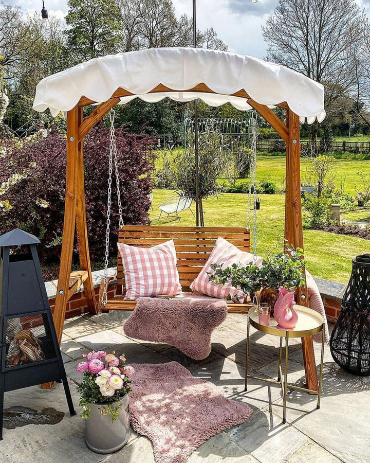 Andria Patio Swing Wood Brown