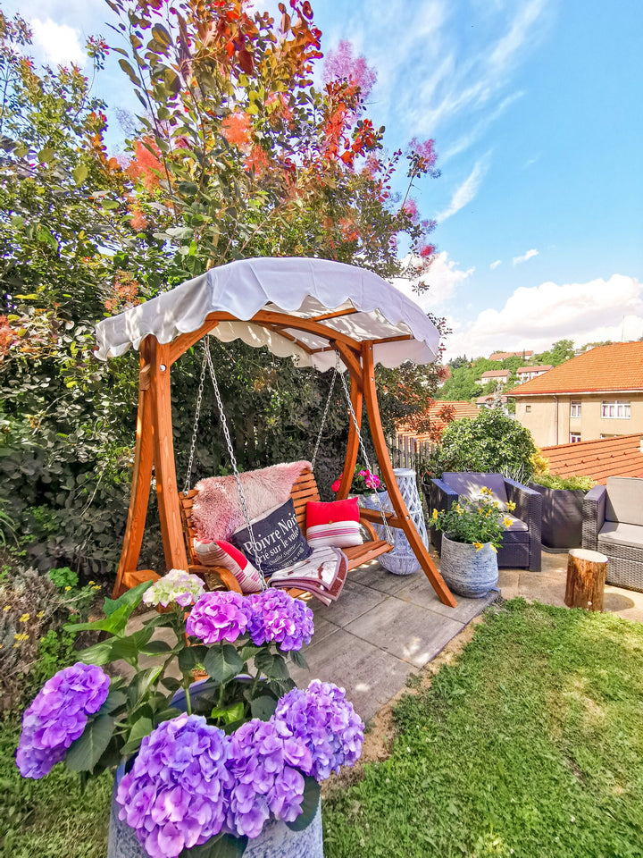 Andria Patio Swing Wood Brown
