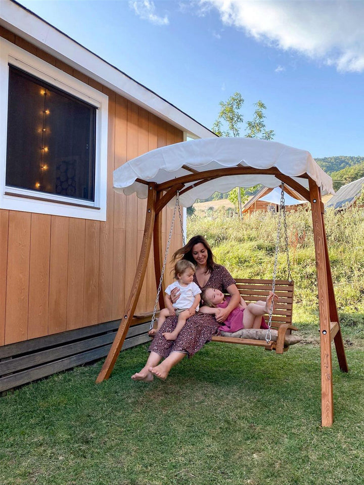 Andria Patio Swing Wood Brown