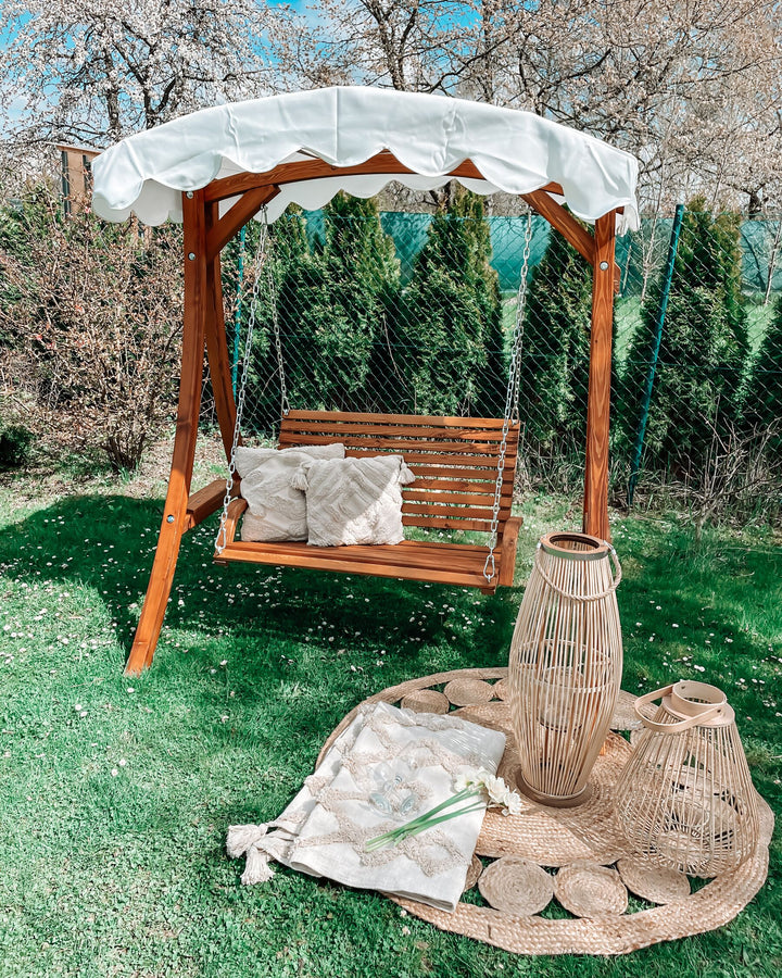 Andria Patio Swing Wood Brown