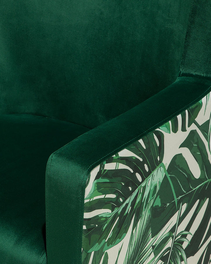 Oneida Armchair Velvet Dark Green