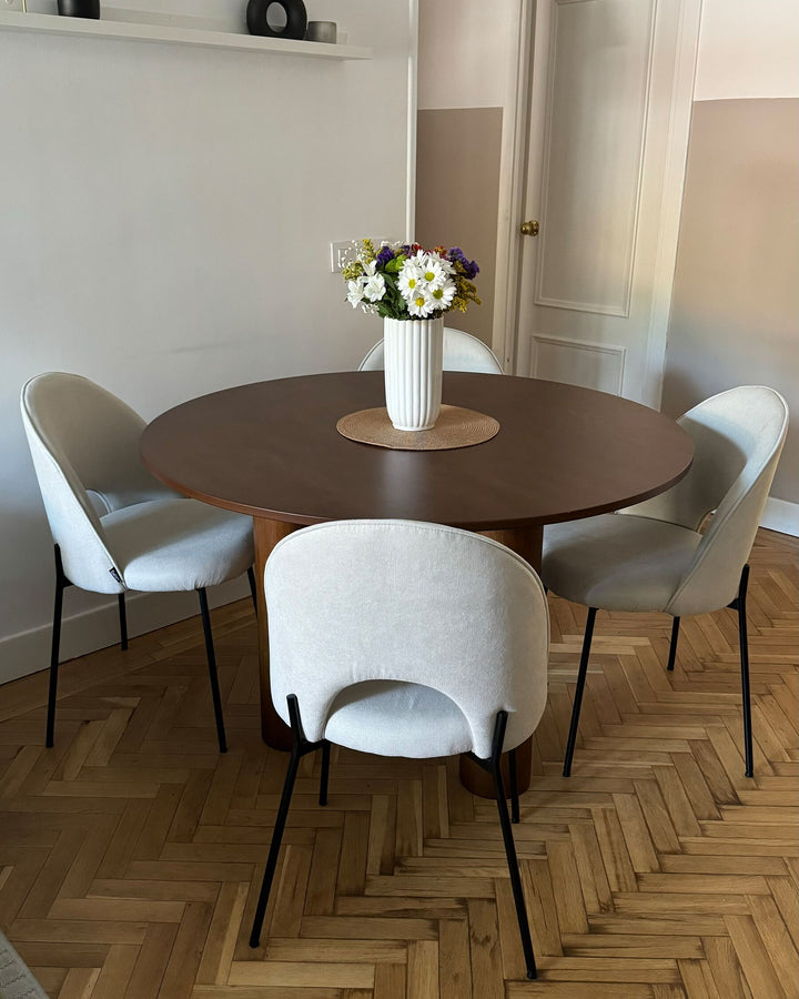 Lamberto Round Dining Table ⌀ 120 cm Dark