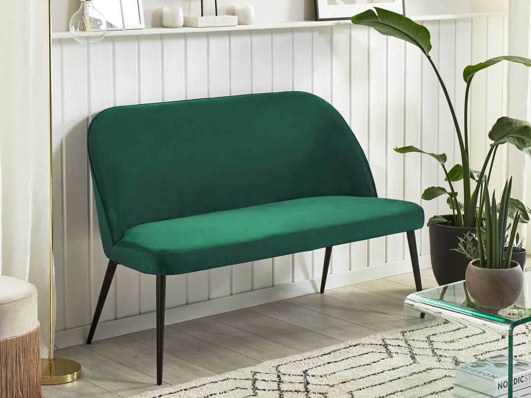 Osby 2 Seater Velvet Kitchen Sofa Green