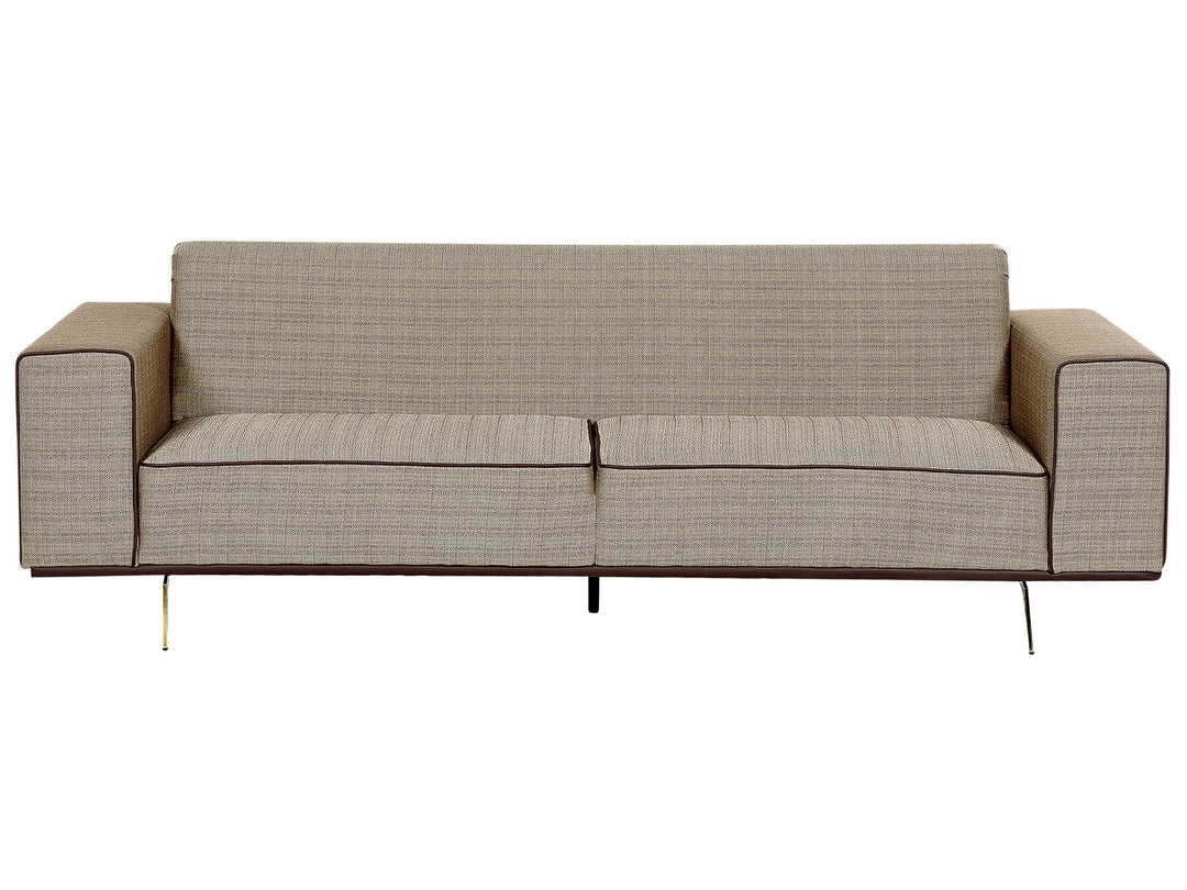 Oselo 2 Seater Linen Sofa Light Brown