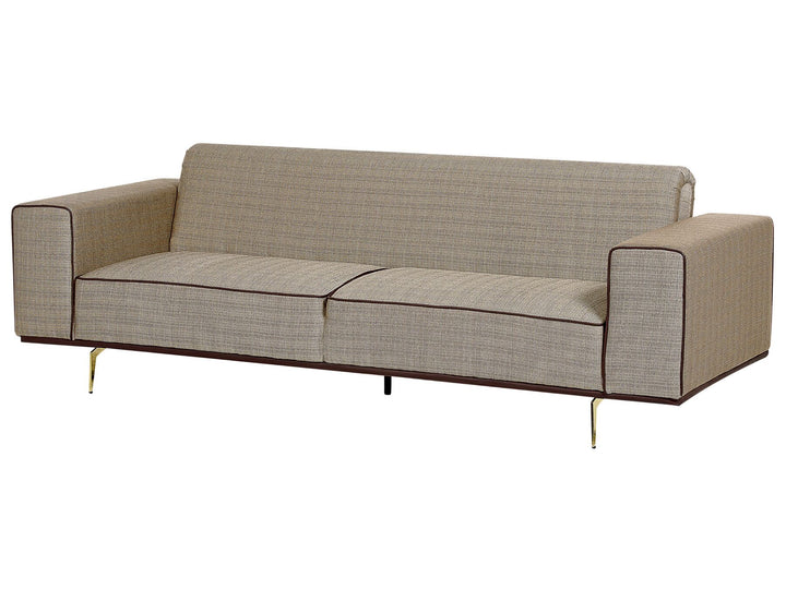 Oselo 2 Seater Linen Sofa Light Brown