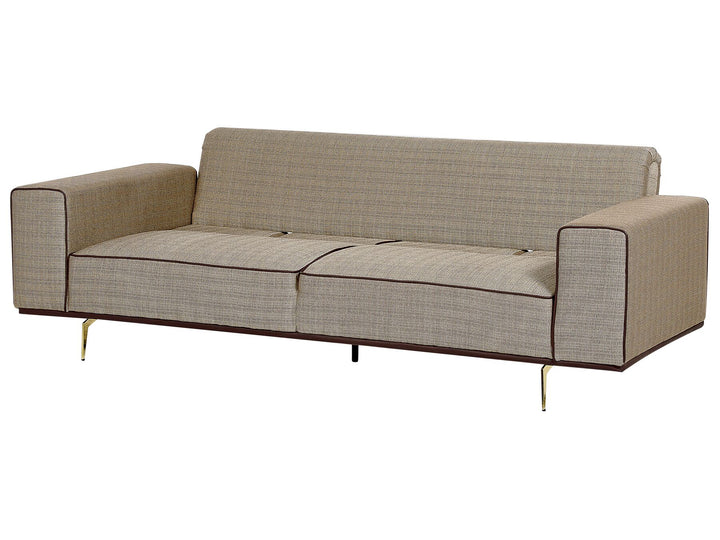 Oselo 2 Seater Linen Sofa Light Brown