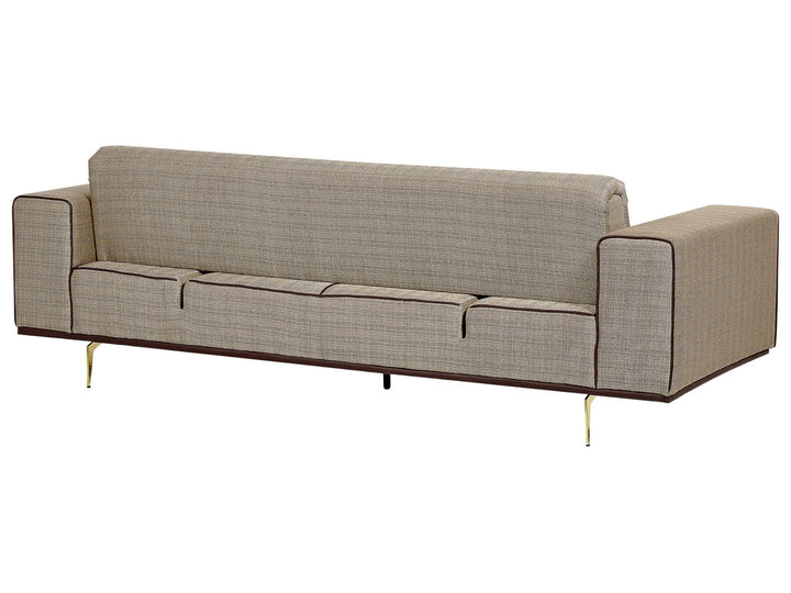 Oselo 2 Seater Linen Sofa Light Brown