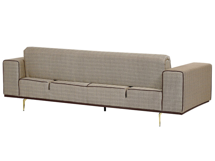 Oselo 3 Seater Linen Sofa Light Brown