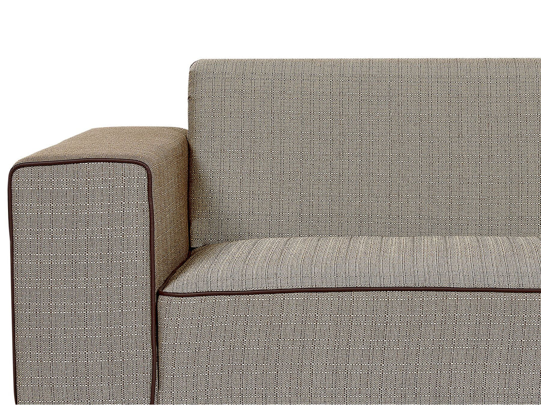 Oselo 3 Seater Linen Sofa Light Brown