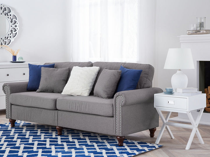 Otra II 3 Seater Fabric Sofa Grey