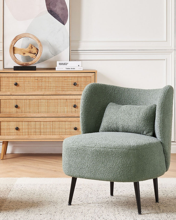 Otsby Armchair Boucle Light Green