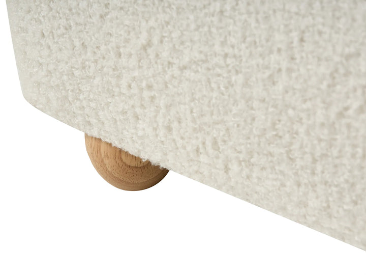Ottoman Bed Boucle  90 x 200 cm (EU Single) Off-White Kyara