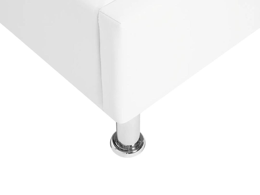 Ottoman Bed Faux Leather 90 x 200 cm (EU Single) White Dares