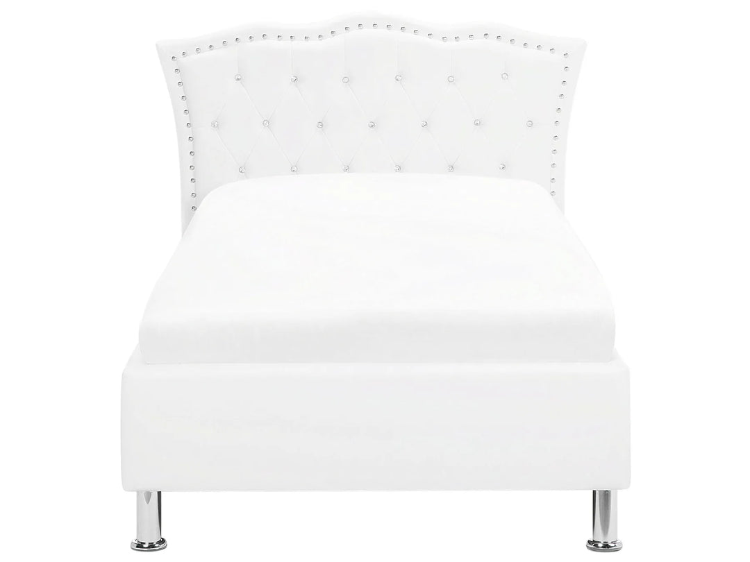 Ottoman Bed Faux Leather 90 x 200 cm (EU Single) White Dares