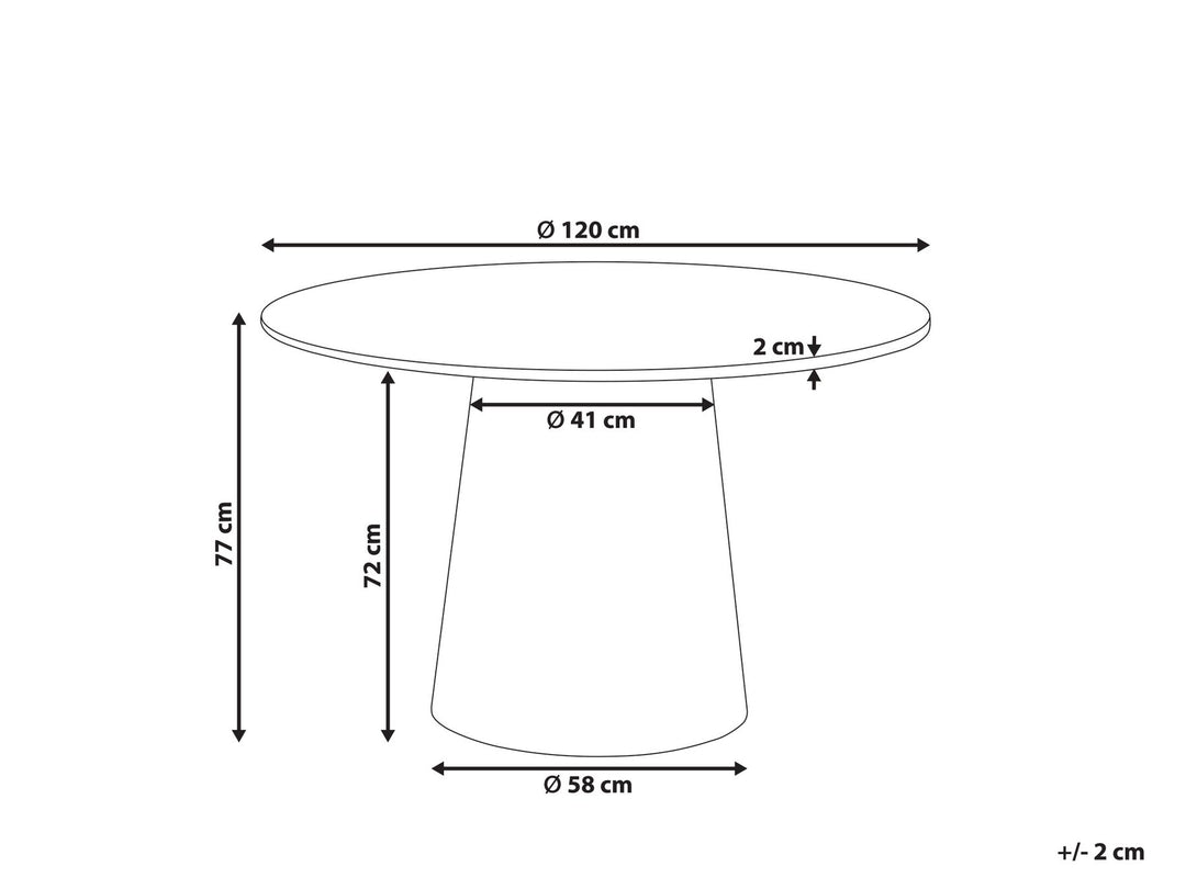 Brimmer Round Dining Table ⌀ 120 cm Dark Wood