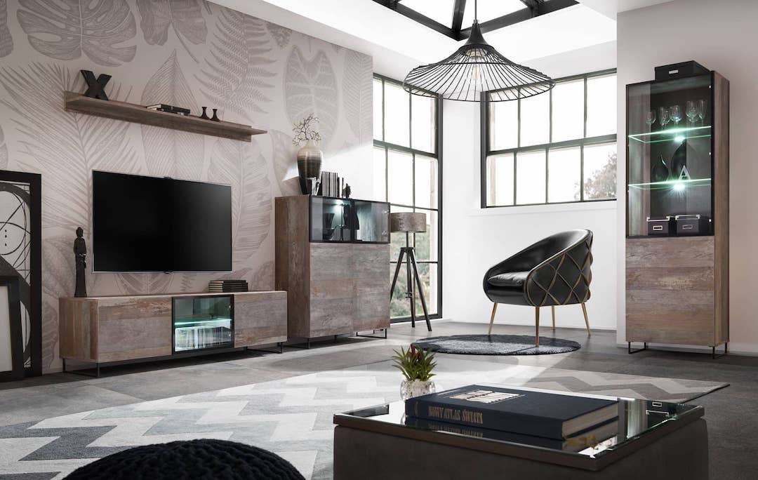 Plank TV Cabinet 150cm Canyon Manor Wood