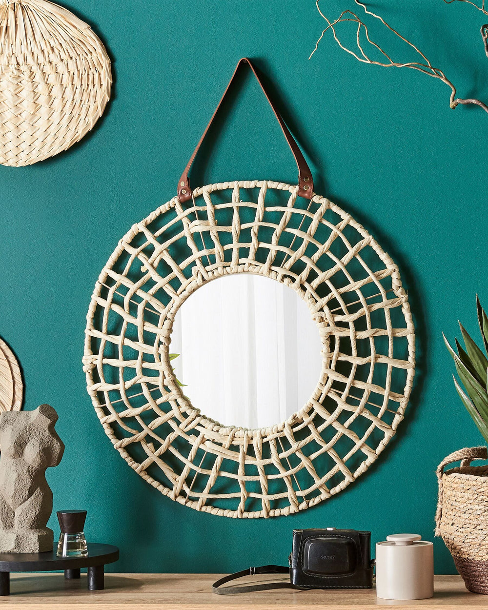Palaci Wall Mirror Wood Natural