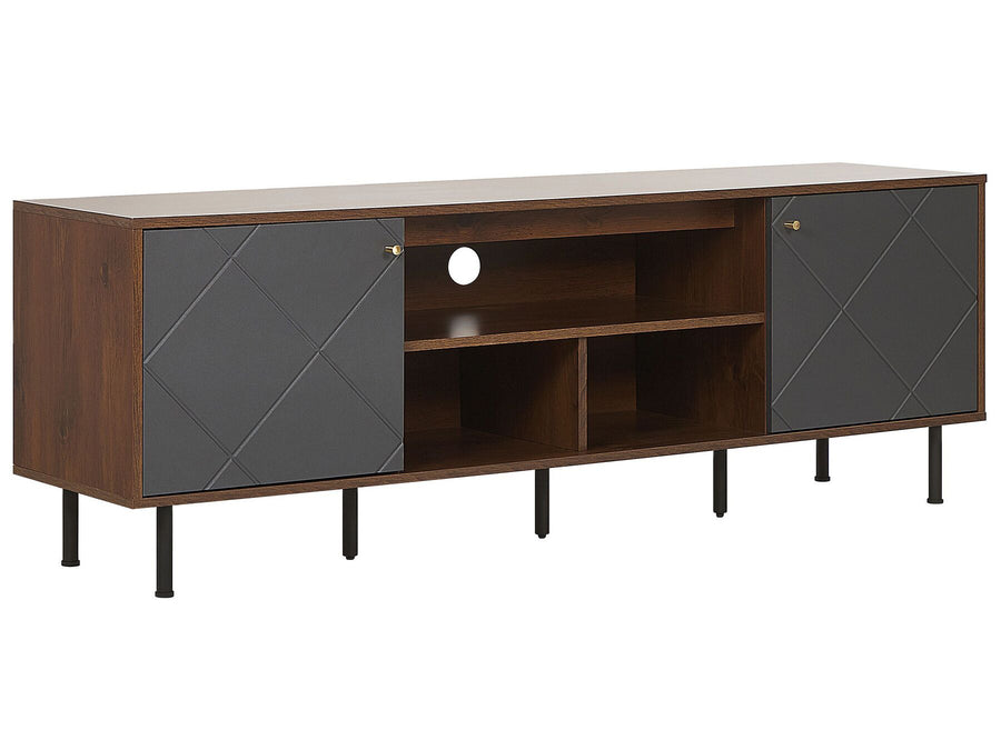 TV Stand Dark Brown/ Grey Bankston