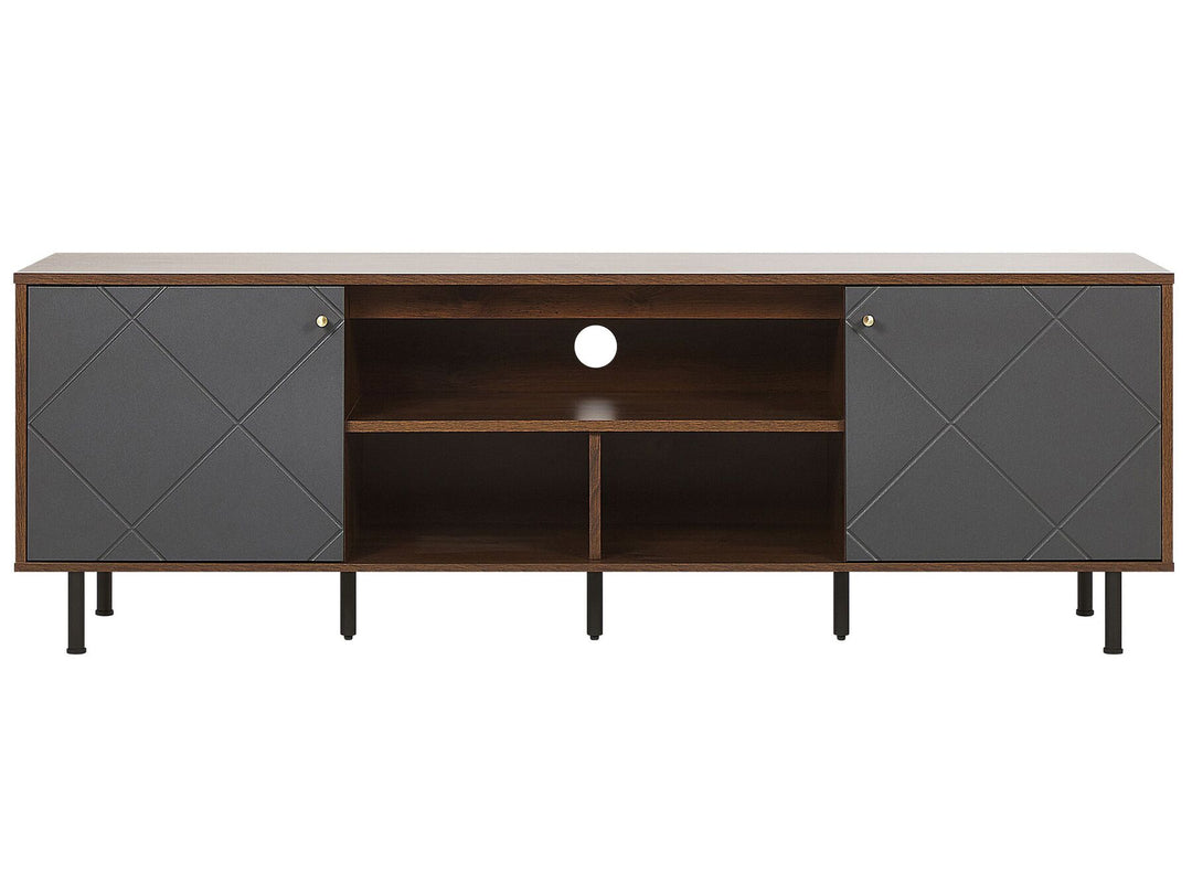 TV Stand Dark Brown/ Grey Bankston