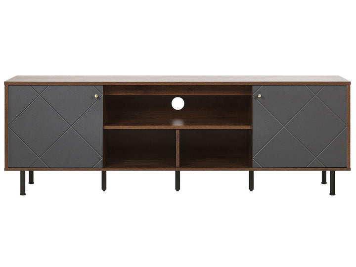 TV Stand Dark Brown/ Grey Bankston
