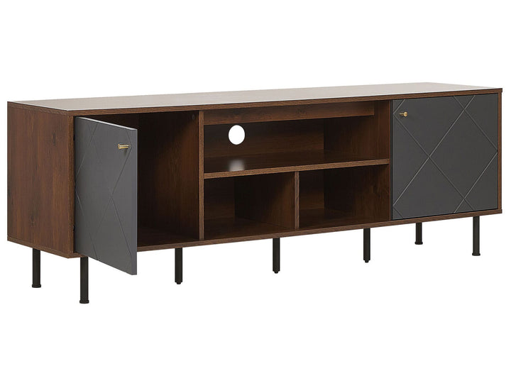 TV Stand Dark Brown/ Grey Bankston