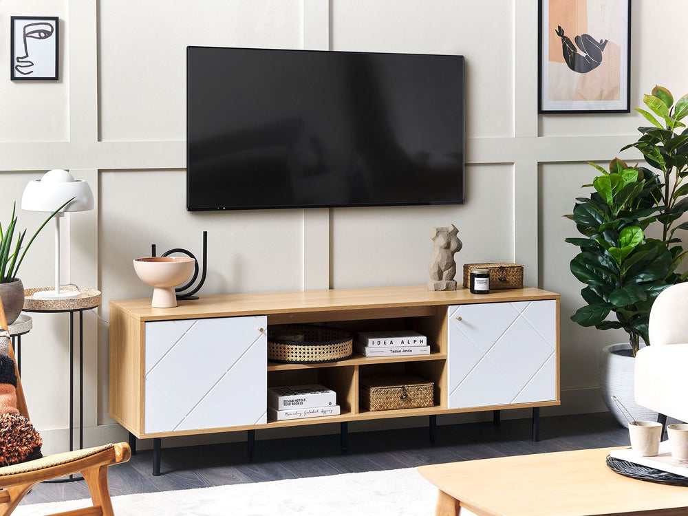 TV Stand Brown/ White PALMER