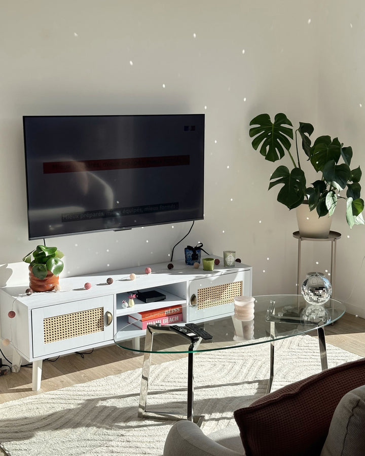 TV Stand Off-White Roanoke