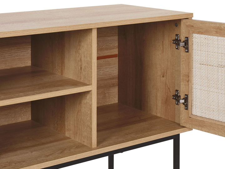 TV Stand Rattan Light Brown Warren