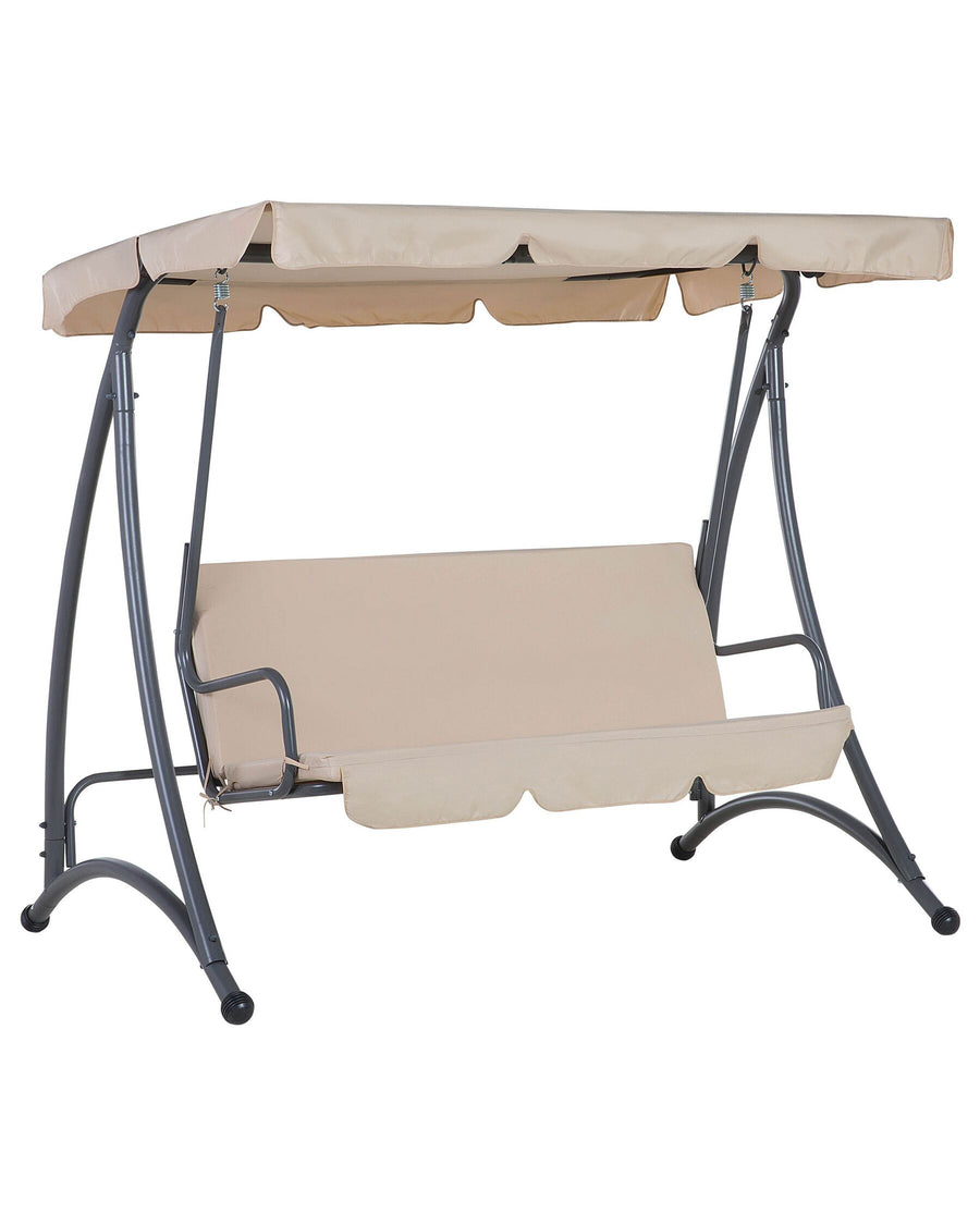 Temple Patio Swing Metal Sand Beige