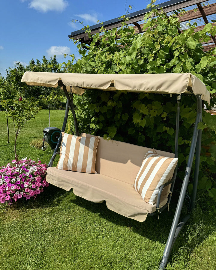 Temple Patio Swing Metal Sand Beige