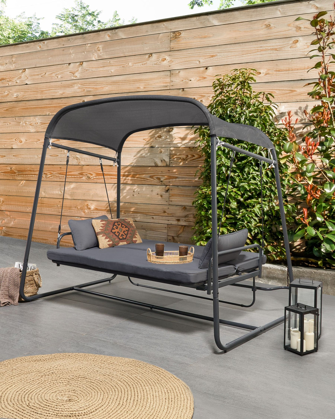12/11/2025 Marsciano Patio Swing Metal Dark Grey