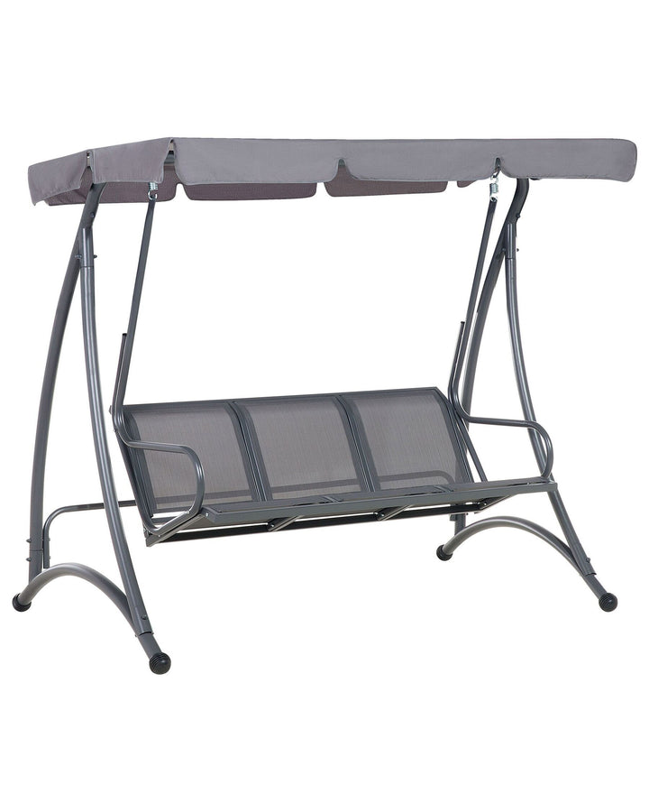 Bogart Beliani Traditional Patio Swing Metal Grey