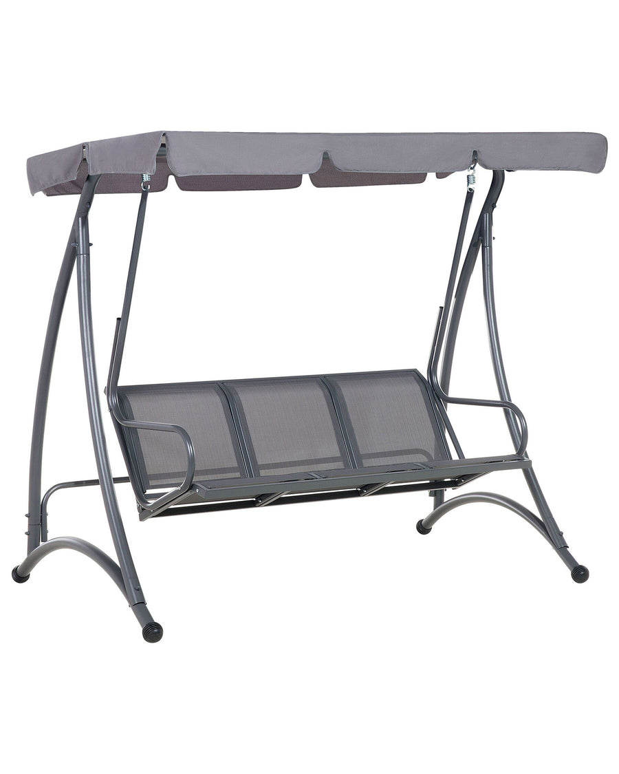 Bogart Beliani Traditional Patio Swing Metal Grey