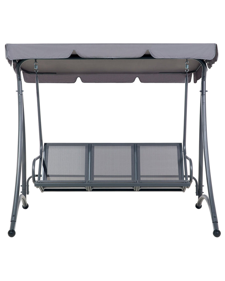Bogart Beliani Traditional Patio Swing Metal Grey