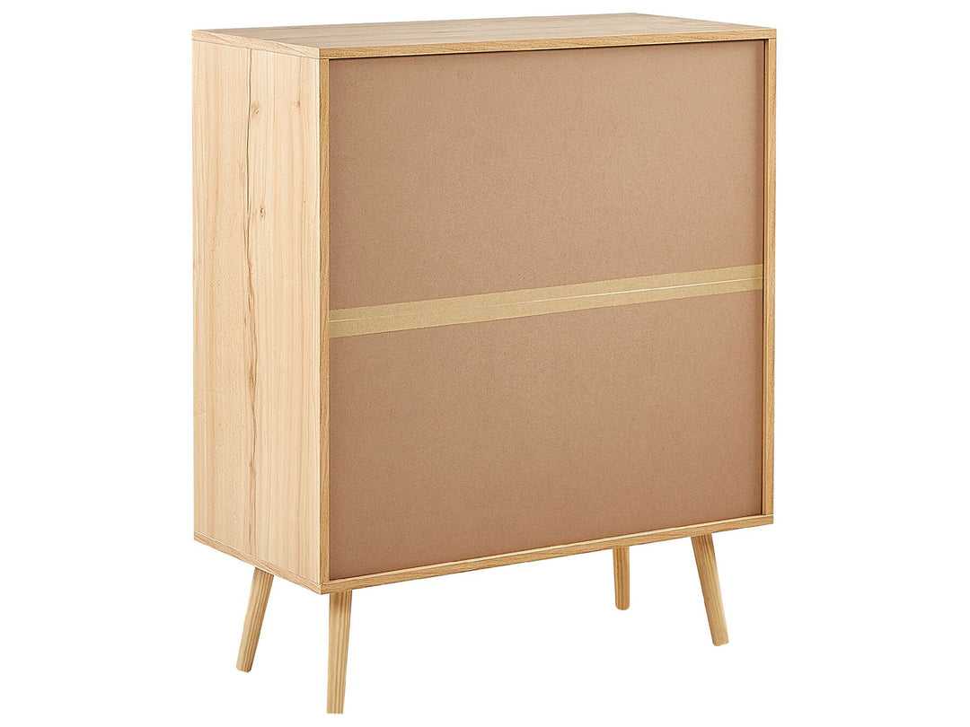 4 Drawer Chest Rattan Light Brown Caistor