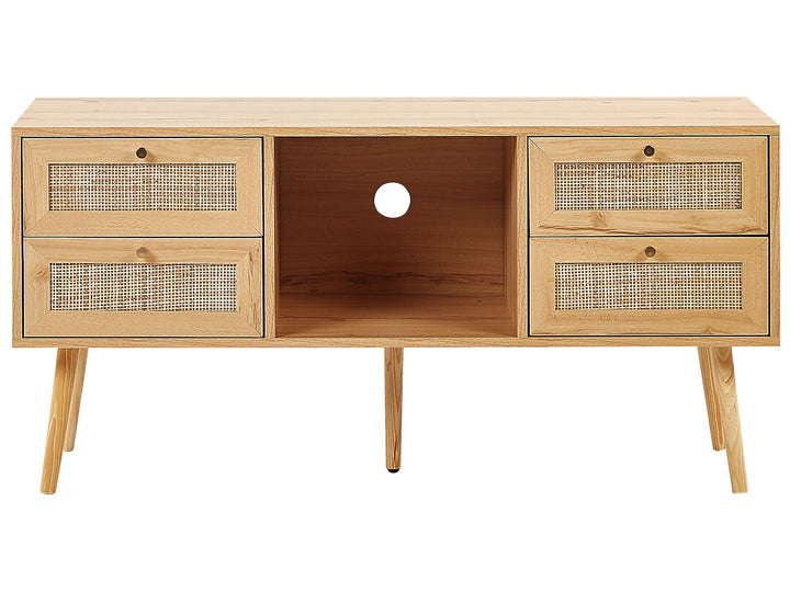 TV Stand Rattan Light Brown Caistor