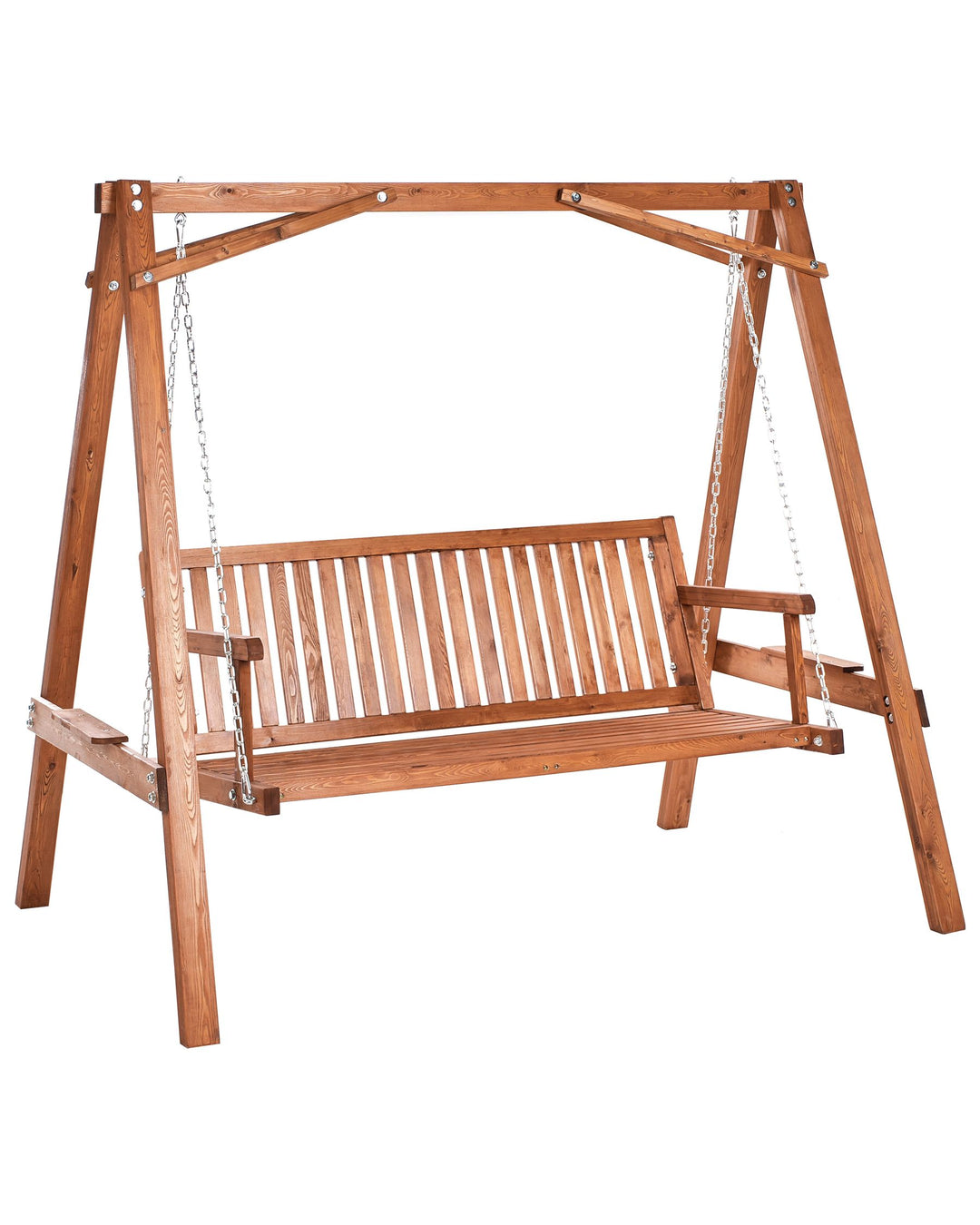 Ficarella Patio Swing Larch Wood Brown