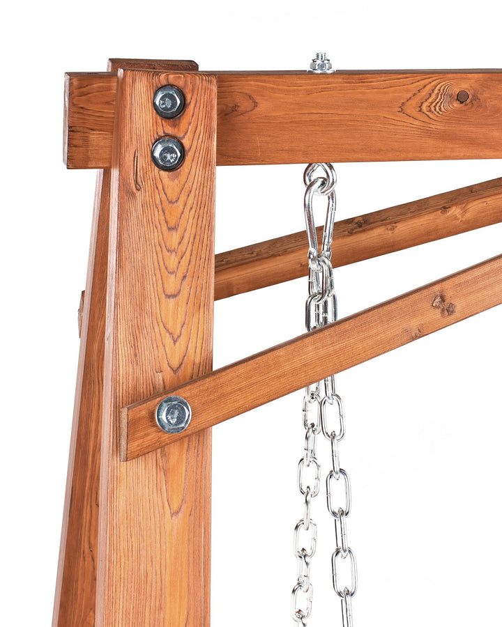 06/11/2025 Ficarella Patio Swing Larch Wood Brown