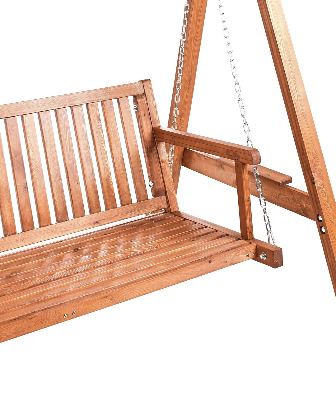 06/11/2025 Ficarella Patio Swing Larch Wood Brown